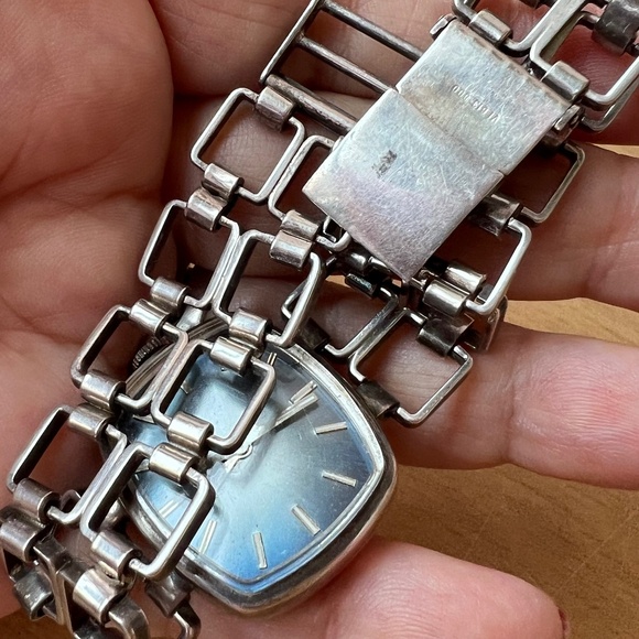 VINTAGE BIFORA 800 SILVER LADIES AUTOMATIC MECHANICAL WATCH UNIQUE BRACELET WORK main image 9